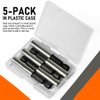 TEKPREM 1/4" Strong Magnetic Extension Bit Holder, 5 Pack Hex Shank Screwdriver Bit Driver Set with Portable Case for Holding Screwdriver Bits and Screws
