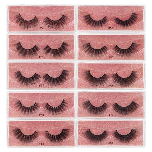 Wholesale Lashes 10/20/30/40/50 pairs Artificial 3D Lashes Natural False Lashes Makeup Lashes (mix 10pair) (1)
