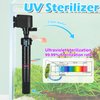 COOSPIDER Aquarium U-V Filter Green Clean Machine for 40-100 Gallon Fish Tank Crystal Clear 300GPH Submersible Water Pump Air Supply Wave Maker Green Killing