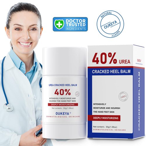 OUKEYA Urea Cream Stick 40 Percent, Heel Balm, Urea Hand Cream Stick and Foot Cream Stick for Dry Cracked, Cracked Heel Treatment, Avoid Frostbite, 40 Percent Urea Lotion for Feet Maximum Strength