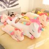hitoshe Unicorn Stuffed Animals, Soft Unicorn Plush Hugging Pillow Toy Gifts for Kids (White, 12 in)