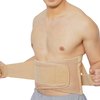 NeoTech Care Adjustable Compression Wide Back Brace Lumbar Support Belt (Beige, Size S)