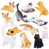 SIENON 12PCS Dog and Cat Figurines Realistic Plastic Pet Puppy Kitten Animal Figures Educational Toys for Kids Toddles Cake Topper Birthday Christmas Party Diorama School Project