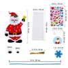 Winlyn 24 Sets Christmas Craft Kits Winter Crafts DIY Christmas Ornaments Decorations Art Sets Foam Santa Reindeer Snowman Christmas Stickers for Kids Holiday Season Classroom Activities Party Favors