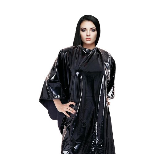 Cricket Metro Mega All Purpose Cape for Salon Clients Barbershop Hairdresser Cape for Adults, Adjustable Snap Neck Closure Haircut Hair Color Cape, Black