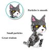 ISeeSee Mini Cat Building Blocks Pet Building Toy Bricks Micro Mini Blocks 3D Puzzle Building Blocks Set Toys Gifts for Kids or Adult (Cat Gray 1300PCS)