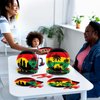 gisgfim 96Pcs Jamaican Music Birthday Party Plates and Napkin Jamaican Rastafari Party Supplies Palm Tree Grafitti Tableware Dinnerware Set Jamaica Paper Dinner Dessert Plate Party Decoration Serve 24