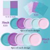 CMUSKO Mermaid Birthday Decorations-60Pcs Mermaid Plates and Napkins Pink Blue Purple Little Mermaid Theme Party Supplies