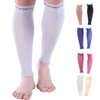 Doc Miller Calf Compression Sleeve 1 Pair 15-20 mmHg Firm Support Graduated for Sports Running Recovery Shin Splints Varicose Veins (Gray, XXL)