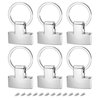 uxcell 6Pcs 22mm/ 0.87" Key Fob Hardware with 20mm ID Keychain Ring Purse Bag Hardware for Car Key Chain, Hanging Lanyard, Silver Tone