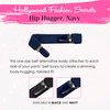 Hollywood Fashion Secrets Hip Hugger, Navy, Elastic Belt Alternative, One Size