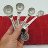 Amazing Woman Measuring Spoon Set, Decorative Gifts and Kitchen Accessories, 4 Spoons, Engraved Pewter and Silver Enamel, By Abbey & CA Gift