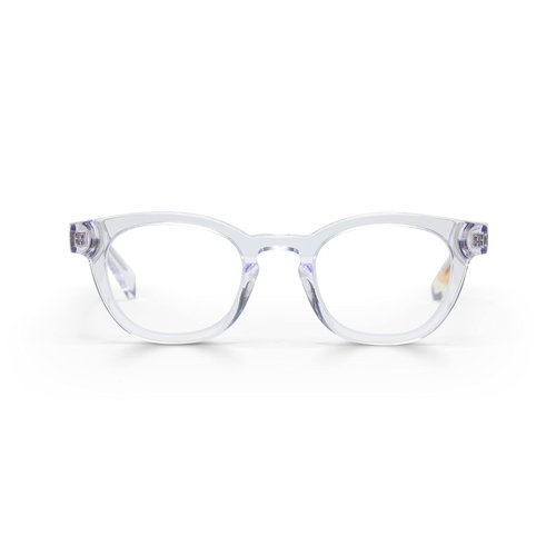 eyebobs Waylaid Premium Readers for Women and Men | Round Average Fit Reading Glasses | Crystal Front and Temples | 1.25 Magnification