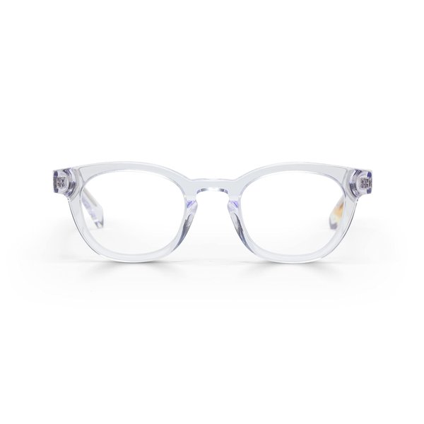 eyebobs Waylaid Premium Readers for Women and Men | Round Average Fit Reading Glasses | Crystal Front and Temples | 1.25 Magnification