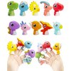 AQKILO Dinosaur Finger Puppet Set, Animals Puppet Show Theater Props, Educational, Bath Toys,10 Pieces