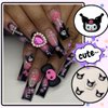 40 PCS Kawaii Nail Charms Kitty Nail Decorations for Nail Art Supplies 3D Flatback Resin Charms for Acrylic Nails Cartoon Kitty Jewels Cute DIY Nail Accessories