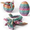 Dragon Egg 3D Printed Dragon Egg Articulated Dragon Crystal Dragon with Dragon Egg Fidget Dragon Egg Toy Executive Desk Toys Adults Fidget Dragon Toys
