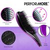 Performore Smooth Glide Detangler Hairbrush, Single Styling Brush for Natural, Curly, Straight, Wet or Dry Hair, Fast Blow Drying, Long or Short Hair for Women, Girls and Kids (1 Pack, Purple)
