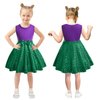 magictaill Mermaid Dress for Little Girls, Princess Dress Up Clothes, Festivals Costumes for Girls 3-8 Birthday Gifts (7-8 years)