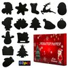 Christmas Scratch Art Paper,60 Pcs Crafts Kits Magic Rainbow Scratch Cards for Xmas Tree Ornaments and Kids Birthday Decoration,with 15 Pcs Drawing Sticks & 60 Pcs Cords