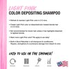 Light Pink Color Depositing Shampoo Semi Permanent Hair Color with BondHeal Bond Rebuilder - Light Pink Hair Dye, 6.4 oz