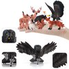 GAICOM Wild Life Woodland Jungle Animal Figure Playsets 8 PCS Bald Eagle White - Tailed Deer Squirrel Red Fox Rabbit Owl Action Figure Toys for Boys Girls Kids