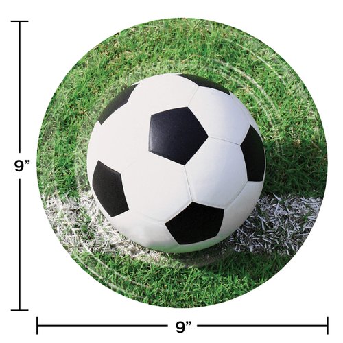 Creative Converting Soccer Ball Round Paper Dinner Plates