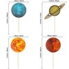 Gyufise 40Pcs Outer Space Cupcake Toppers Planet Rocket Spaceship Trip to the Moon Star Cupcake Picks Solar System Galaxy Universe Planets Birthday Cupcake Decorations Party Supplies