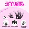 GAQQI Lash Clusters, Cluster Eyelash Extensions 110 Cluster Lashes, Wispy Volume Eyelash Clusters 10-14mm, Multilayered 3D Fluffy Individual Lashes, Soft and Thin Band (3D-GQ08)