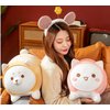 RoseAuroma 15.7" Cute Cat Cosplay Plush Pillow Stuffed Animal Toy Kawaii Soft Doll Gifts for Family, Friends, Kids