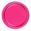 Party Favors Plus 240 Hot Pink (10 Pks of 24) 7 Inch Wax Coated Plain Solid Color Dessert Cake Paper Plates