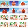 48 Sheets Make-a-Gingerbread House Stickers for Kids DIY Gingerbread House Stickers Scenes and Backgrounds Gingerbread Stickers for Christmas Party Favors Holiday Activity Crafts Games Supplies
