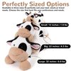 gnomantic Cow Weighted Stuffed Animals - 12 Inch 1.0 Pounds Weighted Plushies Cow Stuffed Animals - Small Stuffed Cow Weighted Plush Pillow - Cute Plush Toys Gifts for Kids & Adults (12" 1.0 lbs)