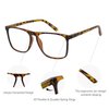 MARE AZZURO Men's Oversized Reading Glasses Stylish Reader 0 1.0 1.25 1.5 1.75 2.0 2.25 2.5 (Brown 100)