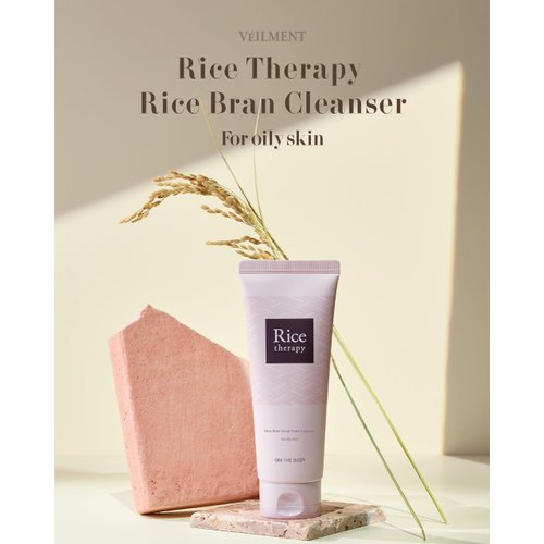 VEILMENT Christmas Gifts Rice Therapy Rice Bran Foam Cleanser (5.1+5.1fl oz, Pack of 2) - Facial Deep Cleansing Foam for Oily Skin. Radiant, Smooth Skin with Gentle Scrub for Men & Women