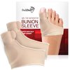 PediDoc Bunion Corrector - Bunion Relief Sleeves Bunion Pads Brace Cushion for Women Toe Straightener with Gel Toe Separator, Spacer, Straightener & Spreader – Hallux Valgus Relief Big Toe Alignment L