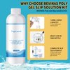 BEVINAS Slip Solution 4Fl.Oz Slip Solution Nail Extension Gel Liquid Slip Solution for Poly Gel Nails with Brush Spatula Glass Cup Nail Cleaning pads Easy DIY Poly Gel Nail