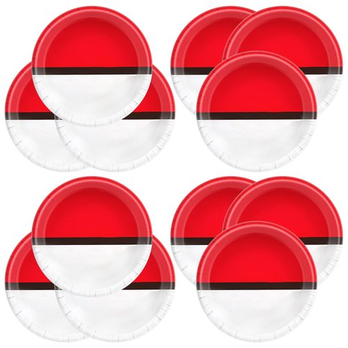 OULUN 30Pcs Cartoon Animated Party Plates, Cartoon Animated Birthday Party Supplies