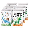 WERNNSAI Watercolor Dinosaur Party Bags - 16 Pack Dinosaur Party Favor Bags for Boys Kids Dino Theme Party Supplies Candy Treat Goodies Gift Bags with Handle