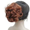 Wiginway Hair Ponytail Hair Piece for Women Ponytail, Clip in/on Hair Pieces, Curly Wavy Hair Extensions, Copper Red