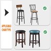 Deisy Dee 4PCS Round Bar Stool Seat Covers Stretch Round Chair Covers for 13-16 Inch Stool Chair (Black)