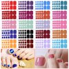SILPECWEE 20 Sheets Toe Nail Stickers Solid Color Nail Wraps Toenail Polish Strips Self Adhesive Nail Polish Stickers for Women Gel Nail Strips Toes Nail Art Manicure Sticker with 1pc Nail File