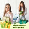 Kid Apron and Chef Hat Set - R HORSE 2Pcs Adjustable Children Light Green Kitchen Apron, Dress up Role Play Chef Toy Cooking Baking Painting and Training Kits Kid Funny Cooking Birthday Gift for Kids