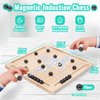 Magnetic Induction Chess Game Set, Commodum 2025 New Table Top Magnet Chess Game, Magnetic Rocks Game Puzzle Toy Family Party Strategy Game for Kids Adults, Magnet Chess Game Board with Stones