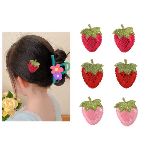 AACKS Girls Strawberry Hair Clips Stawberry Hair Pins Hair Accessories Little Girl Hair Accessories Stawberry Hair Barrettes