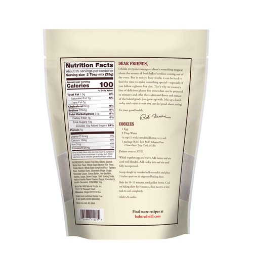 Bob's Red Mill Cookie Mix, Gluten Free Chocolate Chip, 22 oz
