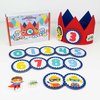 BONNYCO Superhero Birthday Crown with Interchangeable Numbers from 0 to 9 & Themed Figures First Birthday Gifts For Boys, Birthday Hat 1st Birthday Crown Boy | Super hero Birthday Boy Hat Carnival