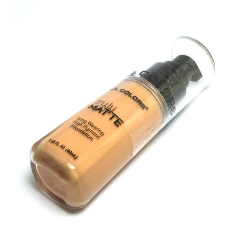 LA Colors 1 L.A. Colors [ CLM357 Golden Beige ] Truly Matte Liquid Foundation Powder Like Finish + Free Zipper Bag