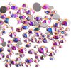 Jollin 3456pcs Flatback Rhinestones Glass Charms Diamantes Gems Stones for Nail Art 6 Size ss4~ss12 Crystal AB