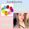 VENOFEN Colorful Acrylic Beads for Braids, Dreadlocks, and Hair Accessories - 50PCS Hollow Beads Bulk for DIY Jewelry Making, Kids and Women